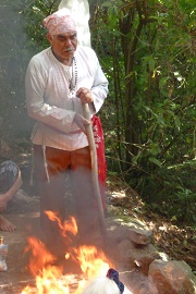 Don Juan Maya elder perforing ceremony.