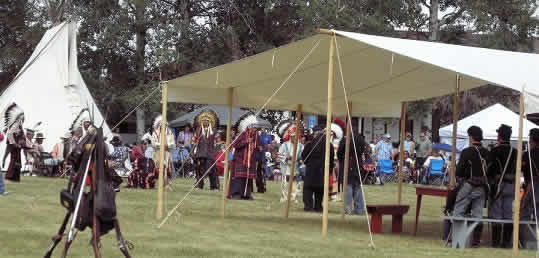 Signing the treaty at Fort Bridger